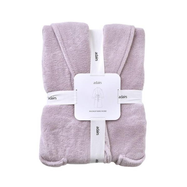 Adairs Microfibre Lilac Robe - Purple (Purple Bathrobe)