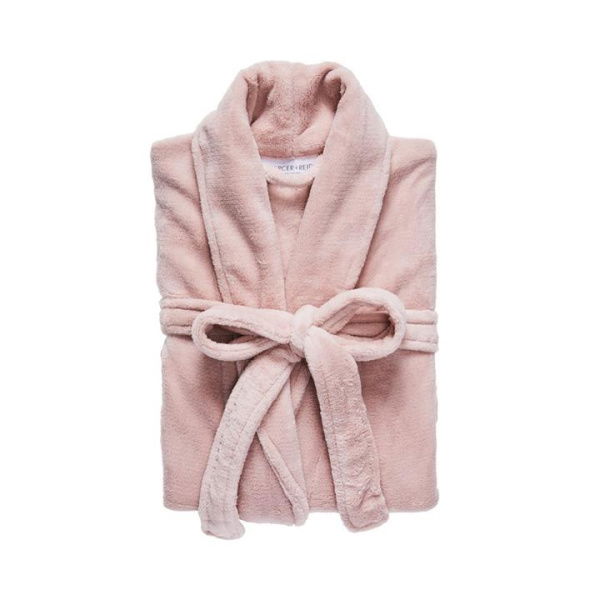 Adairs Pink Microfibre Rose Bathrobe