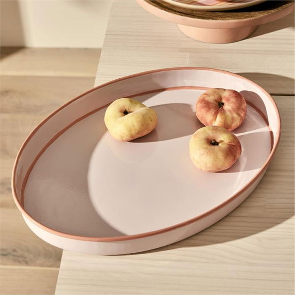 Adairs Milano Lilac Metal Tray - Purple (Purple Oval Tray)