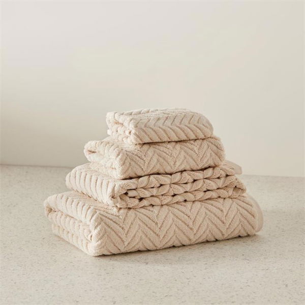 Adairs Natural Bath Towel Mimosa Textured Beach Towel Range