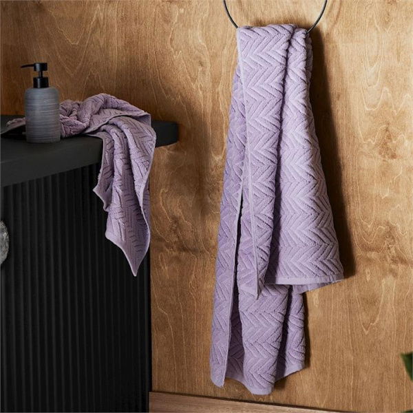 Adairs Purple Bath Towel Mimosa Textured Towel Lilac Bath Towel Purple