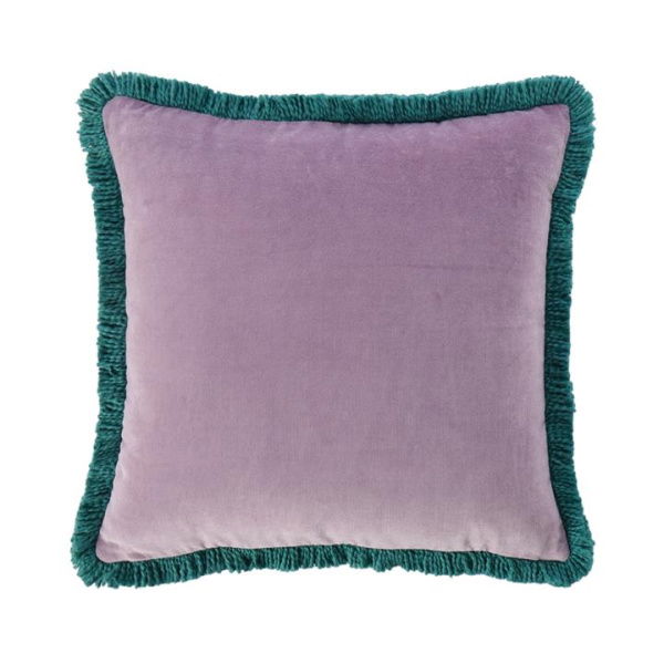 Adairs Mirri Elderberry Velvet Cushion - Purple (Purple Cushion)