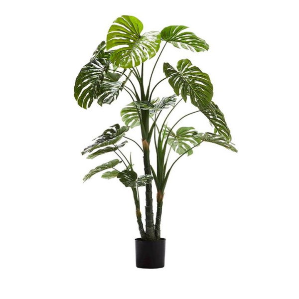 Adairs Green Faux Plant Monstera 3 Stem Potted Plant 150cm Green