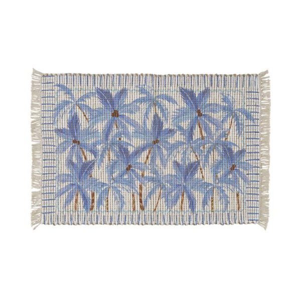 Adairs Monte Blue Palms Indoor Mat (Blue Indoor Mat)