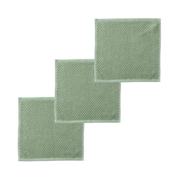 Adairs Eucalyptus Green Morgan Face Washer 3 Pack