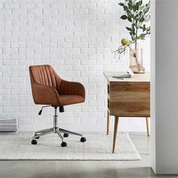 Adairs Brown Desk Chair Munich Tan Desk Chair Brown