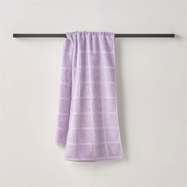 Adairs Nelson Check Lilac Towel Range - Purple (Purple Bath Sheet)