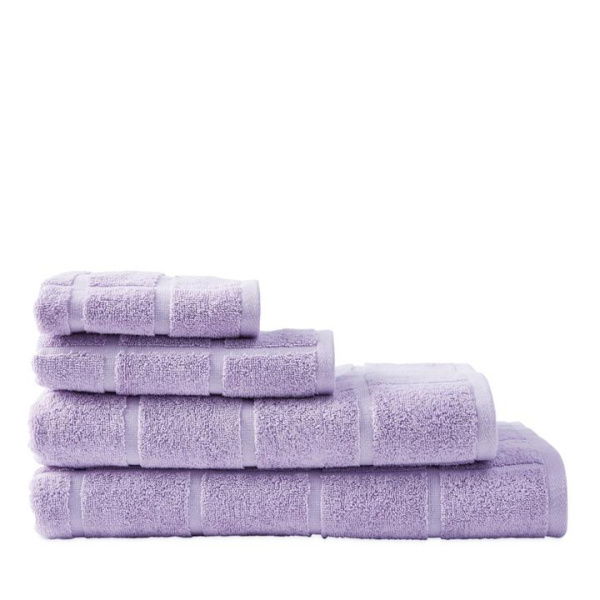 Adairs Purple Nelson Check Lilac Towel Range Bath Towel