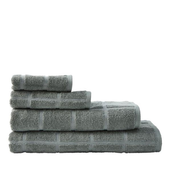 Adairs Green Face Washer 3 Pack Nelson Check Seagrass Towel Range