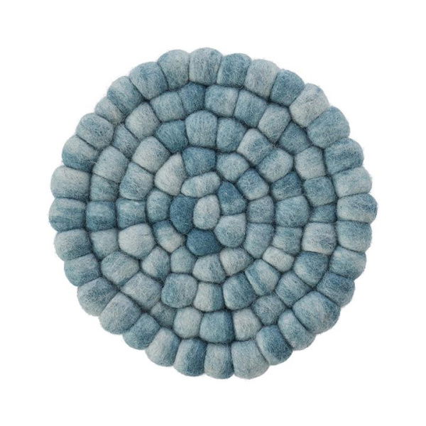 Adairs New Zealand Wool Aquamarine Space Dyed Trivet (Aquamarine Trivet)