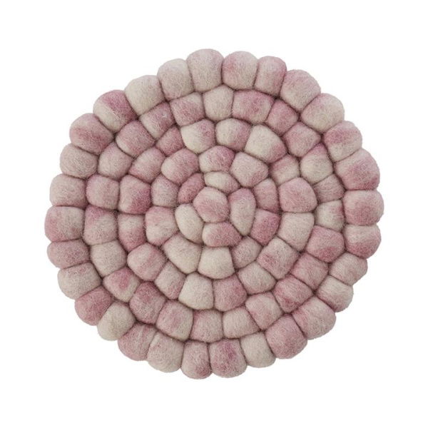 Adairs New Zealand Wool Berry Space Dyed Trivet - Pink (Pink Trivet)