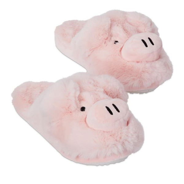 Adairs Pink SML/MED Novelty Slippers S/M Soft Pink Percy Pig