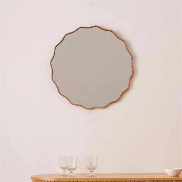 Adairs Ophelia Natural Round Mirror (Natural Mirror)