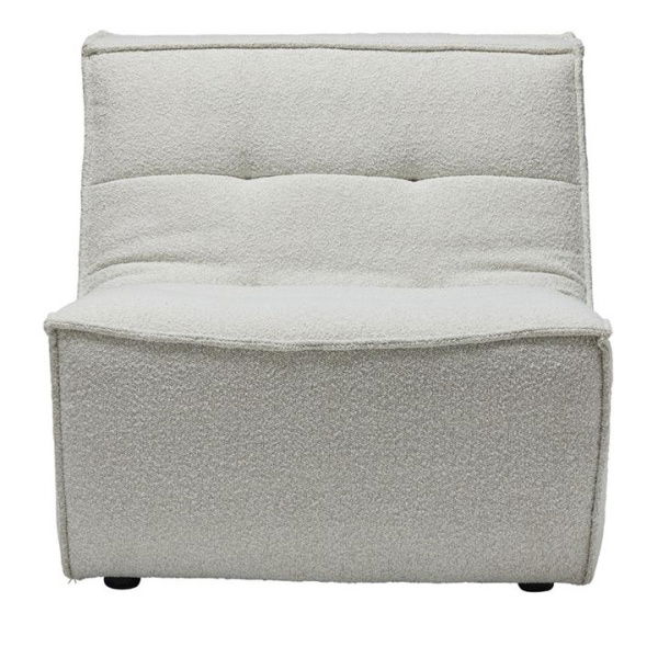 Adairs White Chair Otis Lounge 1 Seater Snow Boucle