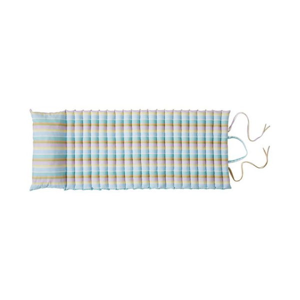 Adairs Blue Sorbet Stripe Outdoor Padded Beach Lounger Lounge Cushion