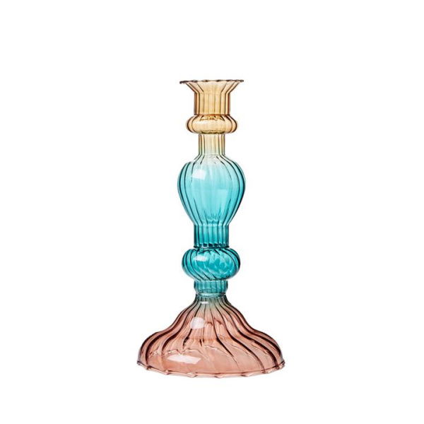 Adairs Palma Rose, Blue & Amber Ombre Small Candle Holder - Caban (Caban Candle Holder)