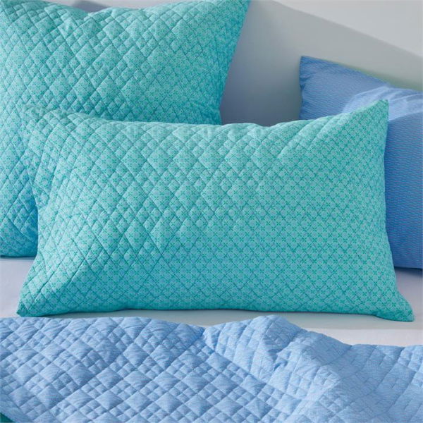 Adairs Green Panama Quilted European Pillowcase Each