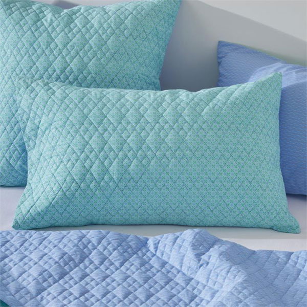 Adairs Green Standard Pillowcase Pair Panama Green Quilted Pillowcase