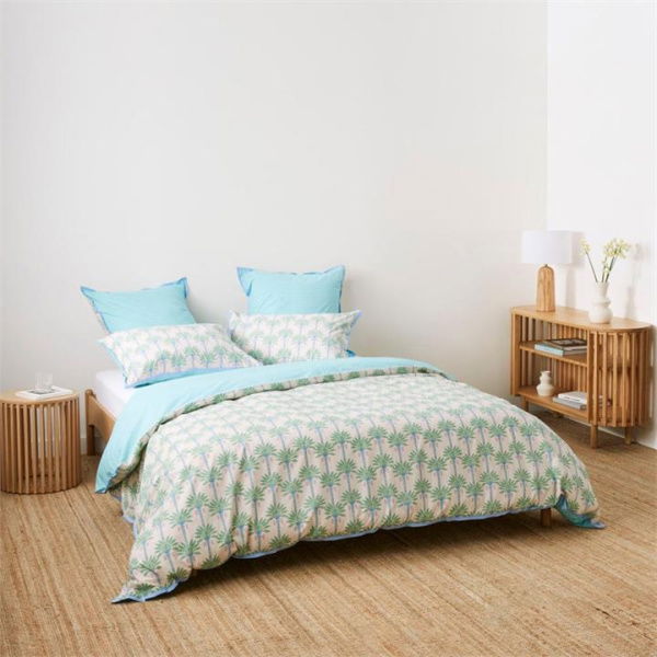 Adairs Green Double Panama Palm Quilt Cover Set