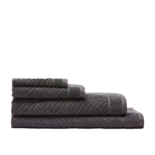 Adairs Paradise Towel Range Face Washer 3 Pack Coal - Grey (Grey Face Washer)