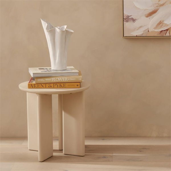 Adairs Parker Almond Side Table - Natural (Natural Side Table)