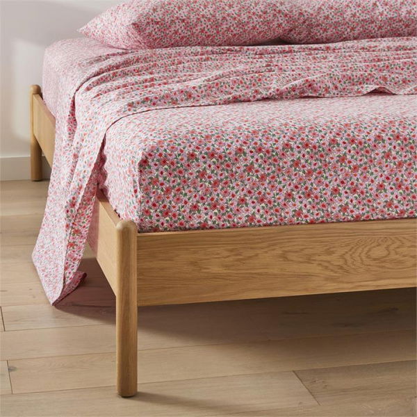 Adairs Pink Pippa Floral Printed Queen Extra Depth Sheet Set