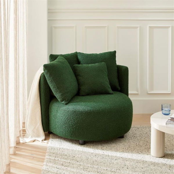 Adairs Green Plume Hunter Boucle Chair