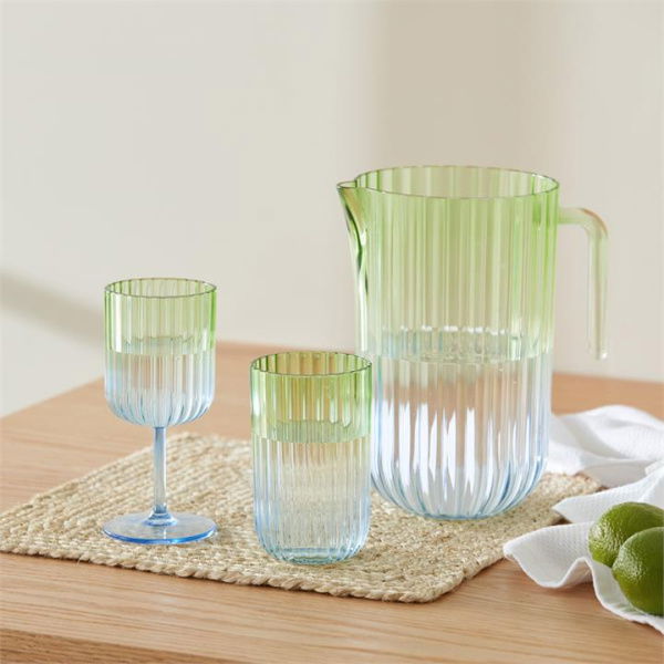 Adairs Blue Jug Positano Blue & Green Drinkware