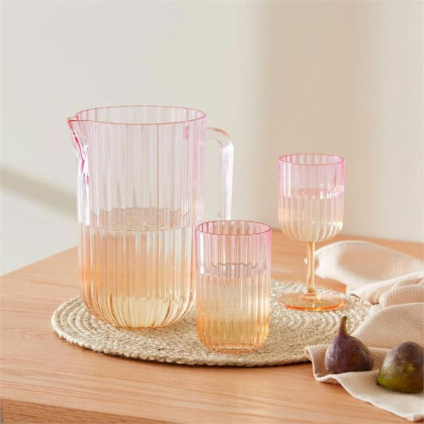 Adairs Positano Pink & Orange Drinkware (Pink Jug)