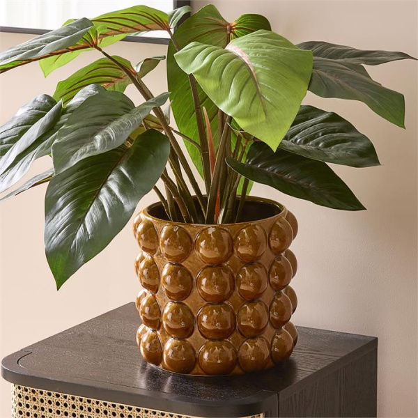 Adairs Green Potted Plants Red Philodendron 60cm Faux Plant