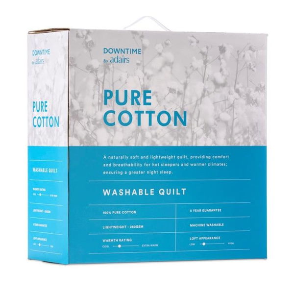 Adairs White Pure Cotton Washable Double Quilt