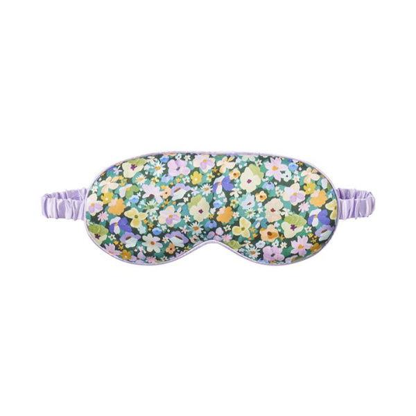 Adairs Pure Silk Bloomfield Floral Eye Mask - Green (Green Eye Mask)