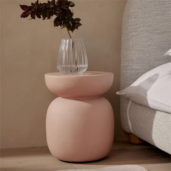 Adairs Rae Rose Side Table - Pink (Pink Side Table)