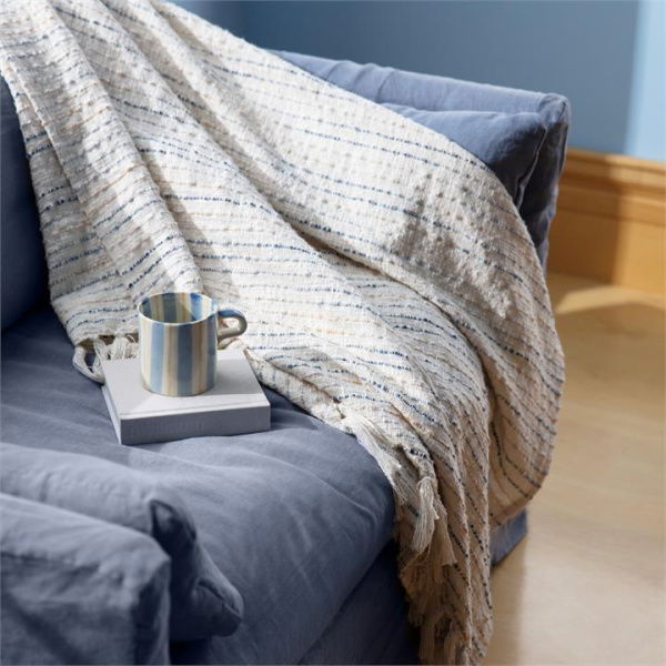 Adairs Blue Throw Raleigh Blues Throw Blue