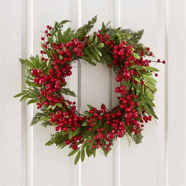 Adairs Red Wreath Red Berry Red & Green Wreath