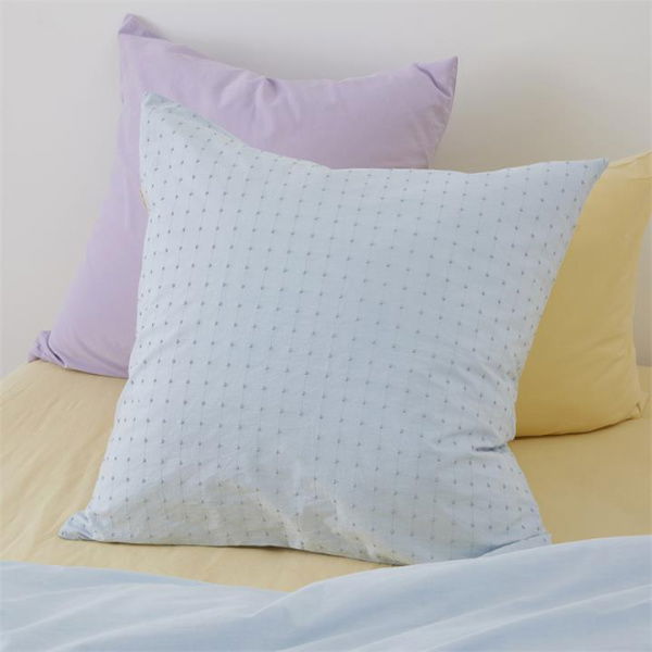 Adairs Blue European Pillowcase Each Remi Soft Blue Pillowcases