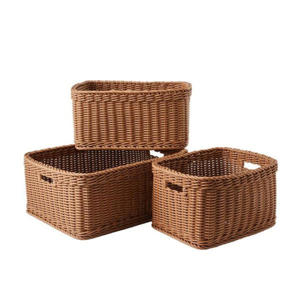 Adairs Ren Natural Rectangular Baskets (Natural Large)