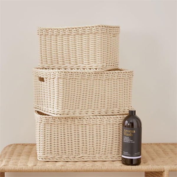 Adairs White Large Basket Ren White Baskets