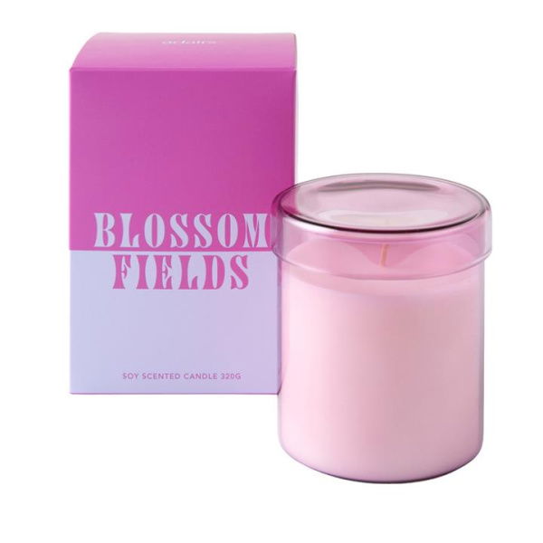 Adairs Rio Blossom Fields Candle 320g - Pink (Pink Candle)