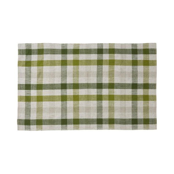 Adairs Romeo Jade & Beige Check Rug - Green (Green 160x230cm)