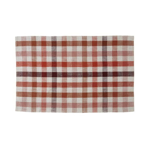 Adairs Romeo Raspberry & Beige Check Rug - Red (Red 160x230cm)