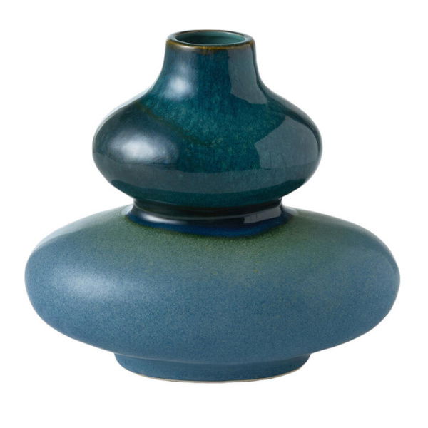 Adairs Rotunda Teal Vase - Blue (Blue Vase)