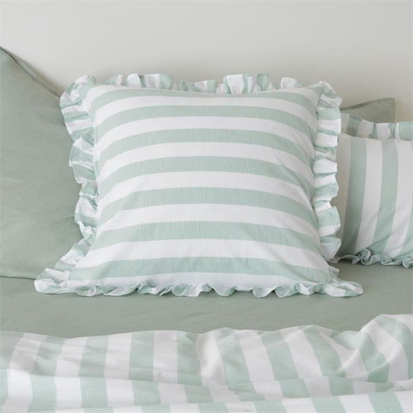 Adairs Mint Green Ruffle King Pillowcase Each