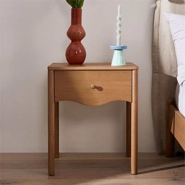 Adairs Natural Bedside Table Sadie Oak Bedside Table Natural