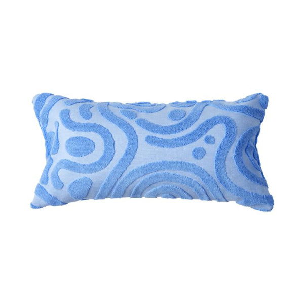 Adairs Blue Beach Pillow Samoa Blue Inflatable Beach Pillow