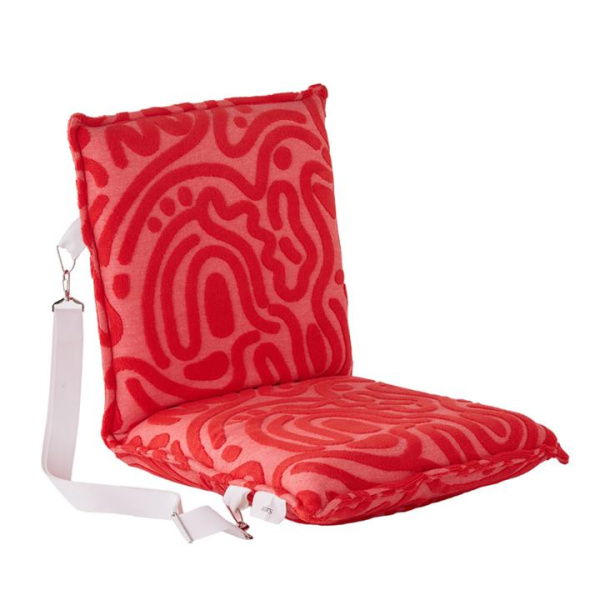 Adairs Red Chair Samoa Red Beach Padded Towel Chair