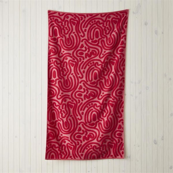 Adairs Red Beach Towel Samoa Red Quick Dry