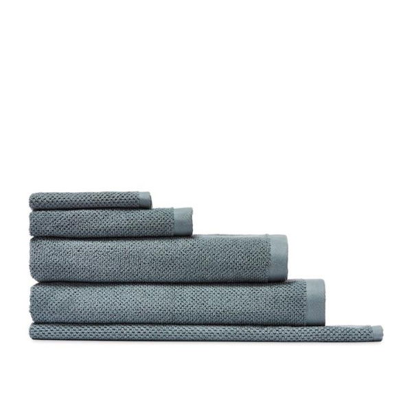 Adairs Blue Bath Mat Savannah Textured Sea Blue Towel Range