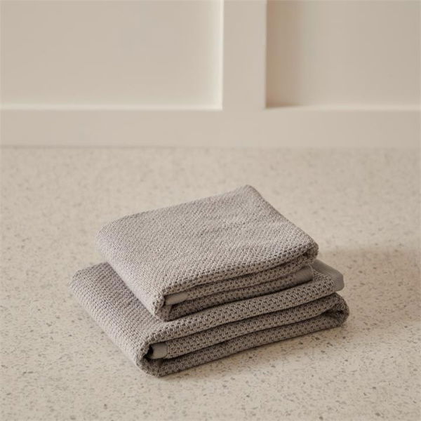 Adairs Grey Bath Mat Savannah Textured Towel Range Pewter Grey