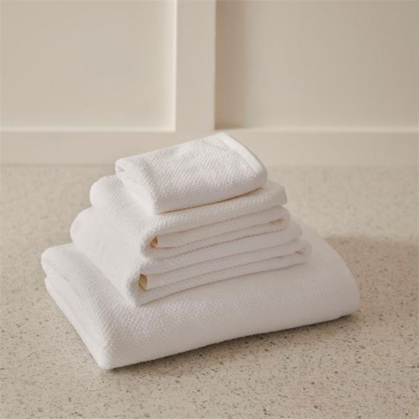 Adairs White Savannah Textured Bath Sheet